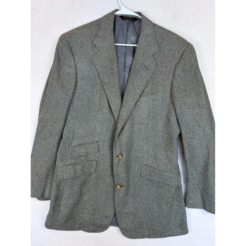 Vintage Polo Ralph Lauren 42L Tweed Houndstooth Sport Coat Blazer USA C Classic